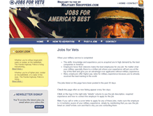 Tablet Screenshot of jobsforvets.com